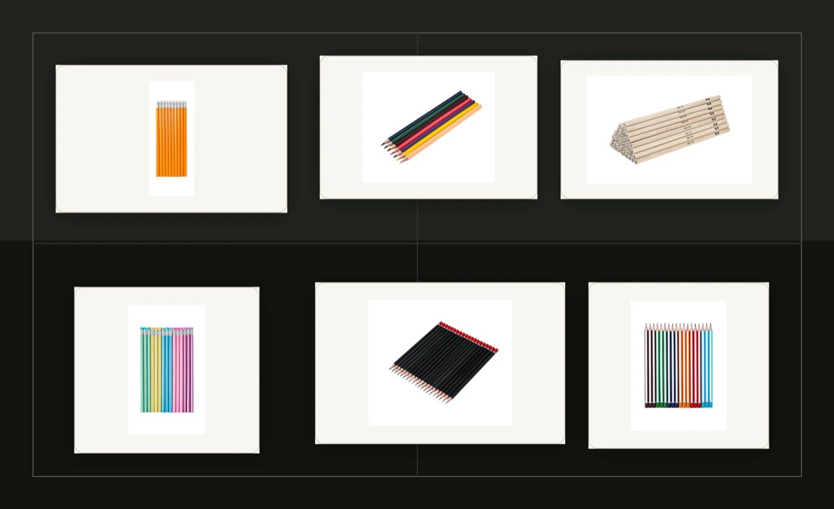 Buyer-facing pencil sample board covering graphite pencils color pencils blank pencils and OEM programs